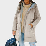 Antonia | Palton Pufos cu Glugă