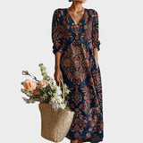 Rosinha | Rochie Lungă cu Model Floral