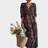 Rosinha | Rochie Lungă cu Print Floral