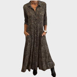 Lívia | Rochie Midi Fluidă cu Imprimat