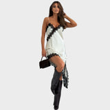 Glad | Rochie Stil Lencerie cu Dantelă