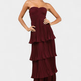 Rochie June cu Volane și Decolteu Inimă