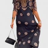 Rochie Elegantă de Vară Cathy din Plasă cu Design Decupat și Croi Fluid