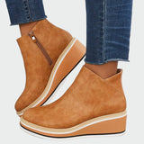 Rebeca | Botine din Piele Ortopedice Negre cu Toc