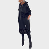 Kiva | Rochie cu Paiete și Glugă Elegantă