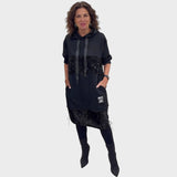 Kiva | Rochie cu Paiete și Glugă Elegantă