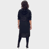 Kiva | Rochie cu Paiete și Glugă Elegantă