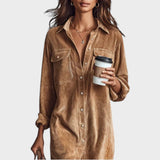 Constança | Rochie Midi Largă din Catifea