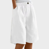 Isabela | Pantaloni scurți din in Medii