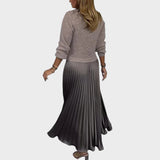Anabela | Set de Pulover și Fustă Plisată