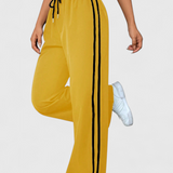 Pantalon Sport Alanys cu Picior Larg și Detaliu Pe Laterale