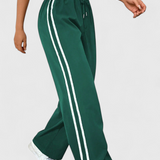 Pantalon Sport Alanys cu Picior Larg și Detaliu Pe Laterale