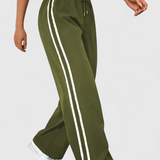 Pantalon Sport Alanys cu Picior Larg și Detaliu Pe Laterale