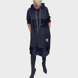 Kiva | Rochie cu Paiete și Glugă