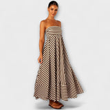 Maxi haljina Nocturnal Charm s volanima