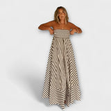 Maxi haljina Nocturnal Charm s volanima
