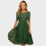 Gabhi | Rochie Midi cu Accente din Dantelă