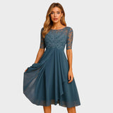 Gabhi | Rochie Midi cu Accente din Dantelă