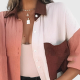 Juniper | Bluză cu Butoni în Bloc de Culoare