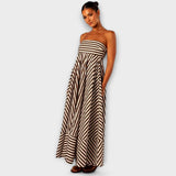 Maxi haljina Nocturnal Charm s volanima