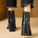 Isabelle | Botine din piele confortabile cu vârf și înălțime de gleznă