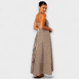 Maxi haljina Nocturnal Charm s volanima