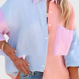 Juniper | Bluză cu Butoni în Bloc de Culoare