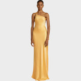 Muriel | Rochie Satinată Lungă