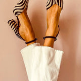 Zebrina™ | Sandale s srednjim potpeticama i uzorkom zebre