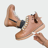 Inés | Botine Ortopedice din Piele cu Gamba Joasă Moderne