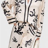 Nazaret Set cu Pantaloni Largi cu Model Artistic