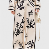 Nazaret Set cu Pantaloni Largi cu Model Artistic