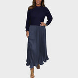 Anabela | Set de Pulover și Fustă Plisată