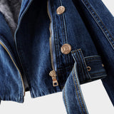 Alessia™ | Geacă din Denim pentru Femei cu Guler din Păr