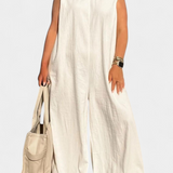 Salopetă Airla Mono Oversize fără Mâneci cu Pantaloni Largi