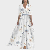 Helena | Rochie maxi cu imprimeu floral vibrant