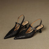 Tocuri Înalte din Piele Noir Autentic