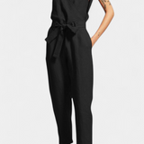 Maggie Mono Fără Mâneci cu Decolteu în V și Talie încrucișată din Bumbac