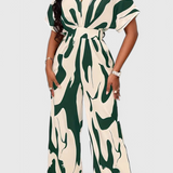 Zahara Mono Abstract cu Talie Ajustată