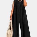 Salopetă Airla Mono Oversize fără Mâneci cu Pantaloni Largi