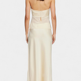 Fjorela Conjunto de Fustă Midi Fără Bretele din Mătăsă