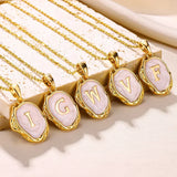 Colier ocean placat cu aur de 18K cu inițiale pe fundul mării