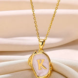 Colier ocean placat cu aur de 18K cu inițiale pe fundul mării