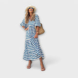 Elegantne geometrijske maxi haljine