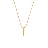 Colier cu inițiale și perle naturale frumoase, placat cu aur de 18K