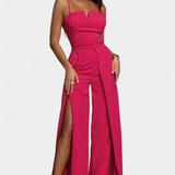 Prescillia Mono cu Bretele de Spaghete și Picior cu Deschidere