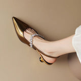 Pantofi Eleganți cu Toc Mic Crysel