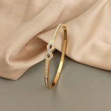 Infinity Rigid Bracciale with Crystal Unici