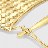 Geanta Woven Gerda cu Mâner Auriu