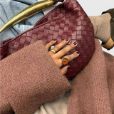 Geanta Woven Gerda cu Mâner Auriu